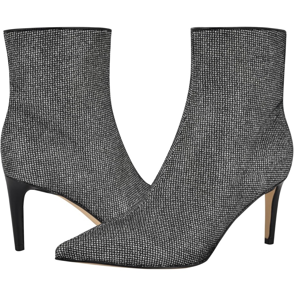 NWTIB • Nine West • Women's Kepord Ankle Boot • Silver/Black • 🩶🖤 • Size 11M
